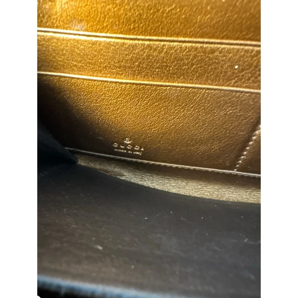 Vintage Gucci GG Monogram Zip Around Y2K Wallet Brown Beige Canvas‎ Leather